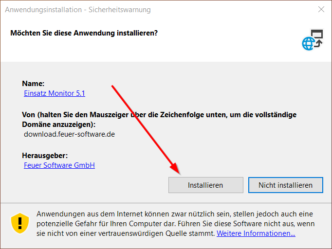 Installation Schritt 1