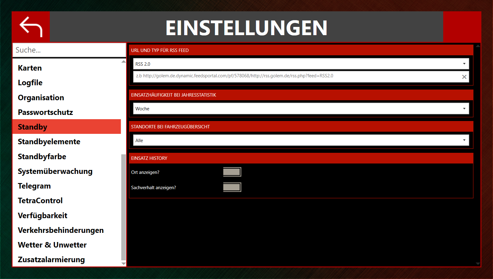 EinsatzMonitor Standby